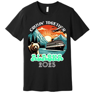 Cruisin Together Alaska 2025 Vintage Sun Family Cruise Premium T-Shirt