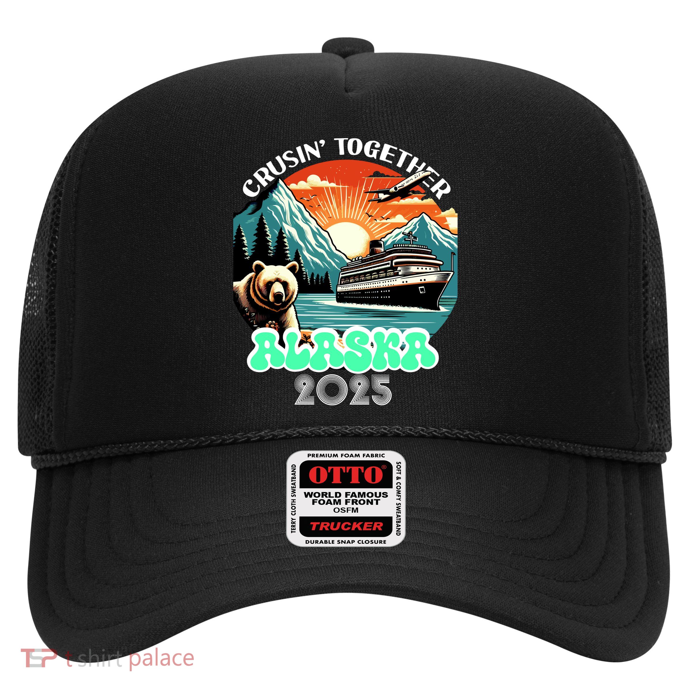 Cruisin Together Alaska 2025 Vintage Sun Family Cruise Trucker Hat