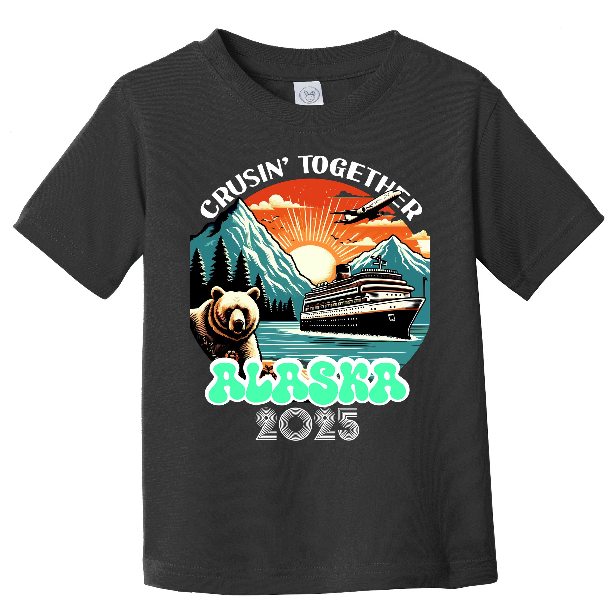 Cruisin Together Alaska 2025 Vintage Sun Family Cruise Toddler T-Shirt