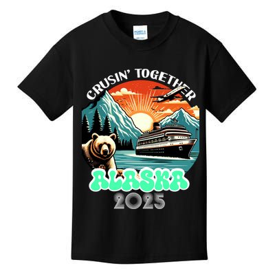 Cruisin Together Alaska 2025 Vintage Sun Family Cruise Kids T-Shirt