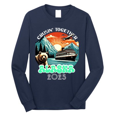 Cruisin Together Alaska 2025 Vintage Sun Family Cruise Long Sleeve Shirt