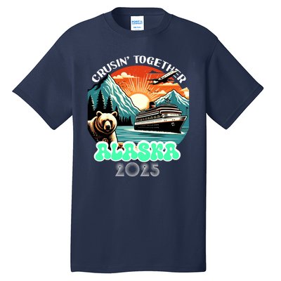 Cruisin Together Alaska 2025 Vintage Sun Family Cruise Tall T-Shirt