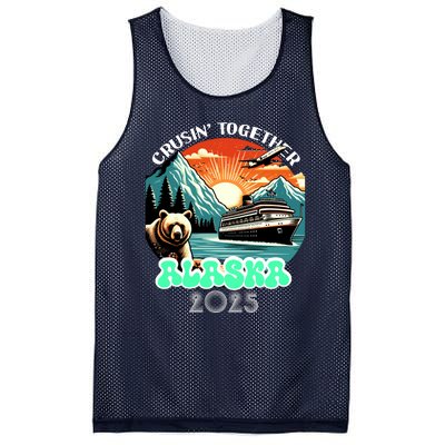 Cruisin Together Alaska 2025 Vintage Sun Family Cruise Mesh Reversible Basketball Jersey Tank