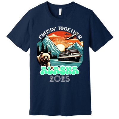 Cruisin Together Alaska 2025 Vintage Sun Family Cruise Premium T-Shirt