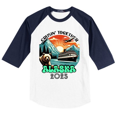 Cruisin Together Alaska 2025 Vintage Sun Family Cruise Baseball Sleeve Shirt