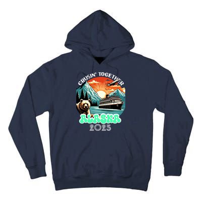 Cruisin Together Alaska 2025 Vintage Sun Family Cruise Tall Hoodie