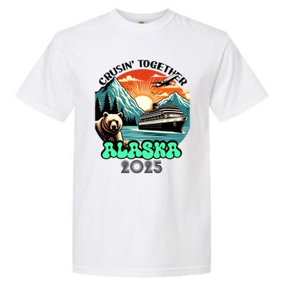 Cruisin Together Alaska 2025 Vintage Sun Family Cruise Garment-Dyed Heavyweight T-Shirt