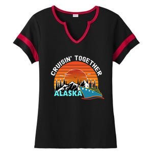 Cruisin' Together Alaska Couples Family Friends Matching Gift Ladies Halftime Notch Neck Tee