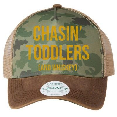 Chasin Toddlers And Whiskey Funny Parent Legacy Tie Dye Trucker Hat