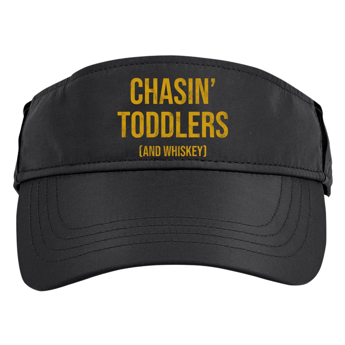 Chasin Toddlers And Whiskey Funny Parent Adult Drive Performance Visor