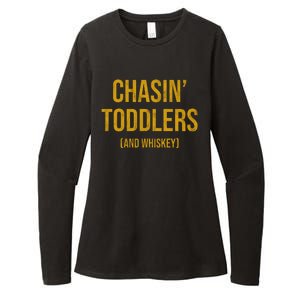 Chasin Toddlers And Whiskey Funny Parent Womens CVC Long Sleeve Shirt