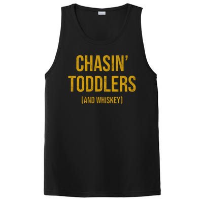 Chasin Toddlers And Whiskey Funny Parent PosiCharge Competitor Tank