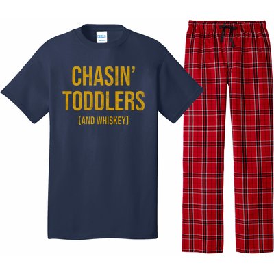 Chasin Toddlers And Whiskey Funny Parent Pajama Set