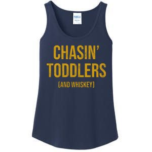 Chasin Toddlers And Whiskey Funny Parent Ladies Essential Tank