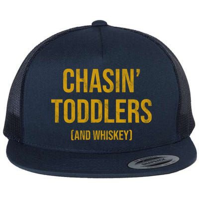 Chasin Toddlers And Whiskey Funny Parent Flatbill Hat