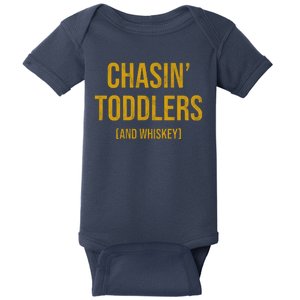 Chasin Toddlers And Whiskey Funny Parent Baby Bodysuit