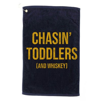Chasin Toddlers And Whiskey Funny Parent Golf Towel