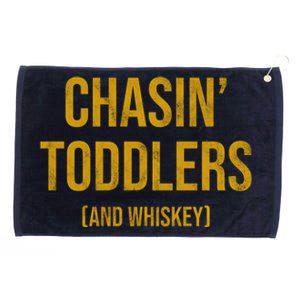 Chasin Toddlers And Whiskey Funny Parent Grommeted Golf Towel