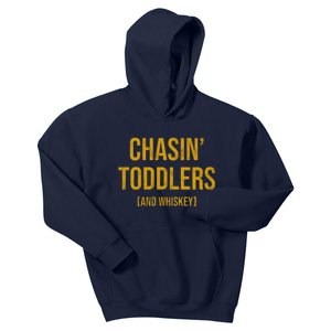 Chasin Toddlers And Whiskey Funny Parent Kids Hoodie