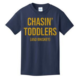 Chasin Toddlers And Whiskey Funny Parent Kids T-Shirt