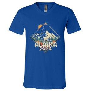 Cruisin Together Alaska 2024 Alaskan Cruise Trip Matching Cute Gift V-Neck T-Shirt