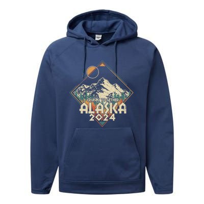 Cruisin Together Alaska 2024 Alaskan Cruise Trip Matching Cute Gift Performance Fleece Hoodie