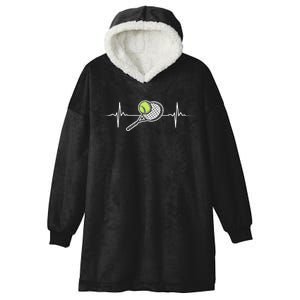 Cool Tennis Art For Racket Sport Tennis Player Hooded Wearable Blanket