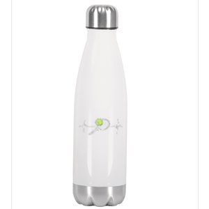 Cool Tennis Art For Racket Sport Tennis Player Stainless Steel Insulated Water Bottle