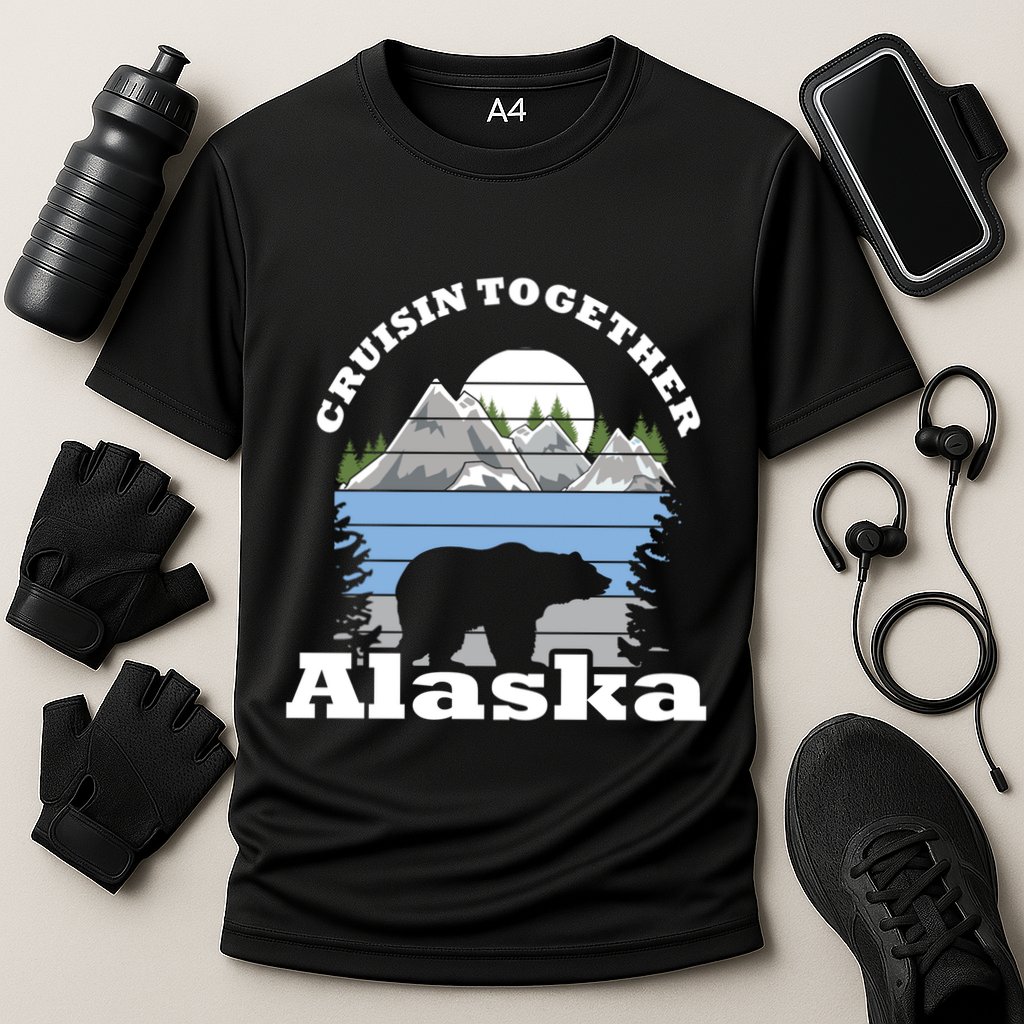 Cruisin Together Alaska Cruise Ship Family Vacation Cute Gift Cooling Performance Crew T-Shirt