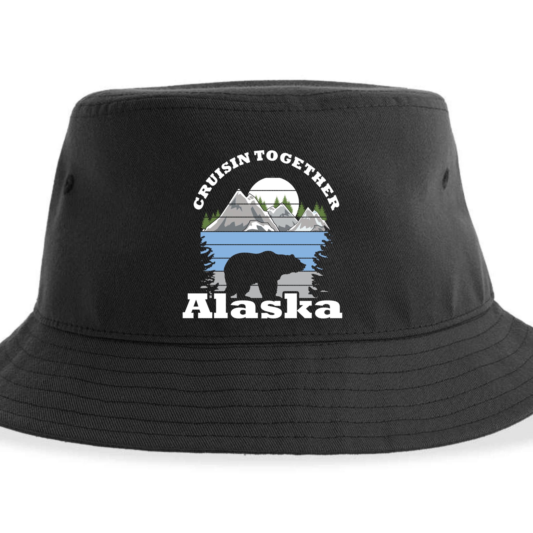 Cruisin Together Alaska Cruise Ship Family Vacation Cute Gift Sustainable Bucket Hat