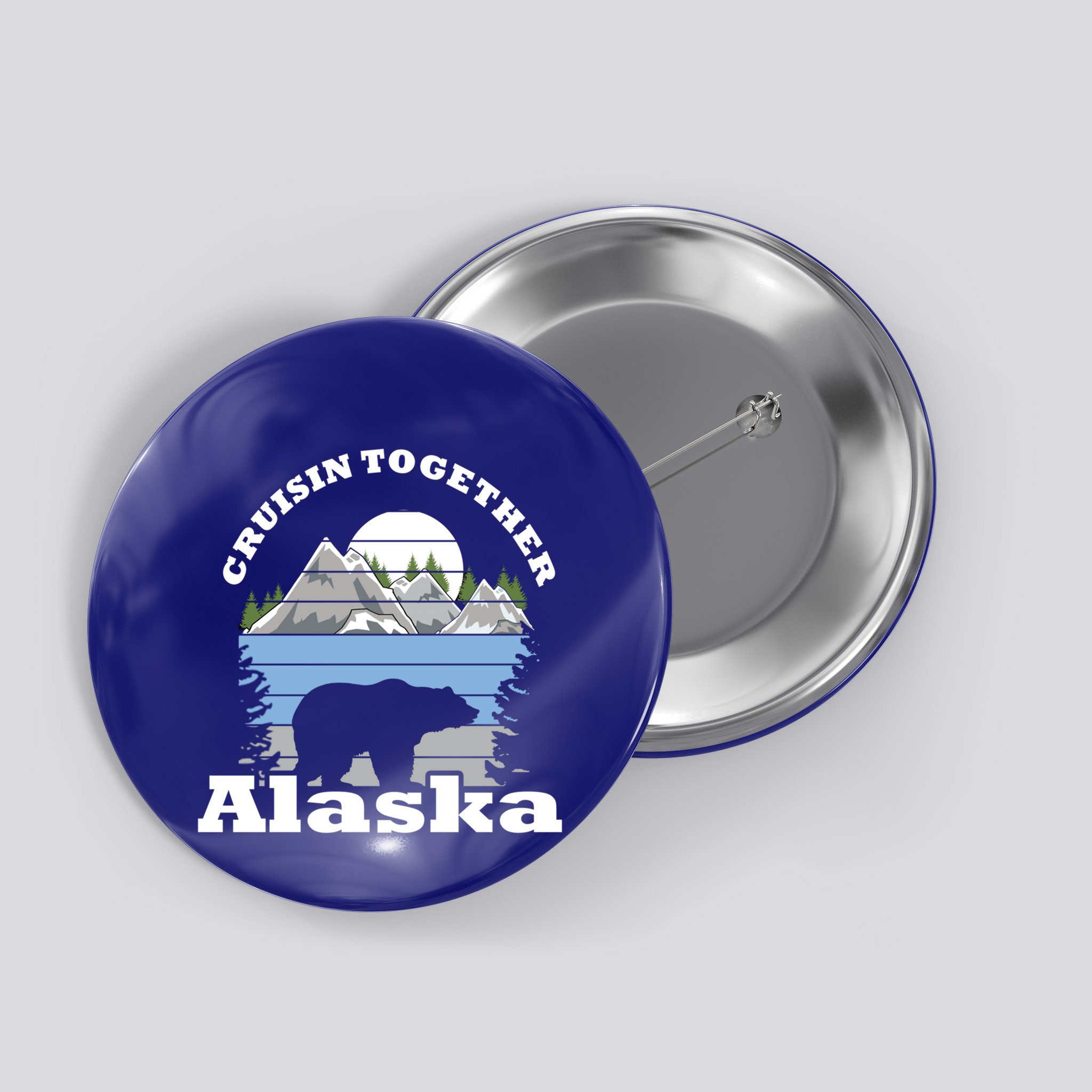 Cruisin Together Alaska Cruise Ship Family Vacation Cute Gift Button