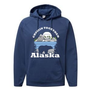 Cruisin Together Alaska Cruise Ship Family Vacation Cute Gift Performance Fleece Hoodie