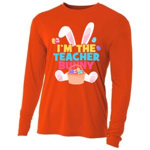 Cute Teacher Bunny I'm The Teacher Bunny Easter Teachers Meaningful Gift Cooling Performance Long Sleeve Crew