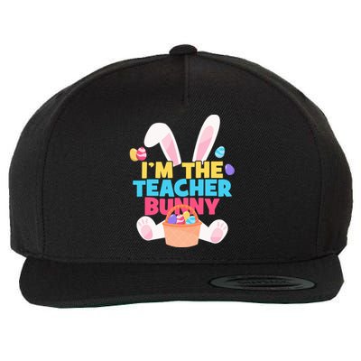 Cute Teacher Bunny I'm The Teacher Bunny Easter Teachers Meaningful Gift Wool Snapback Cap