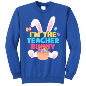 Cute Teacher Bunny I'm The Teacher Bunny Easter Teachers Meaningful Gift Sweatshirt