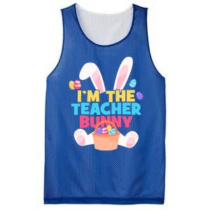 Cute Teacher Bunny I'm The Teacher Bunny Easter Teachers Meaningful Gift Mesh Reversible Basketball Jersey Tank