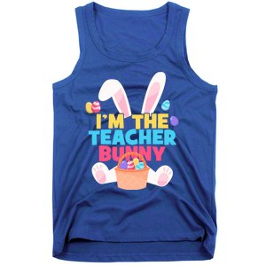 Cute Teacher Bunny I'm The Teacher Bunny Easter Teachers Meaningful Gift Tank Top