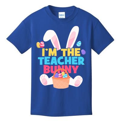 Cute Teacher Bunny I'm The Teacher Bunny Easter Teachers Meaningful Gift Kids T-Shirt