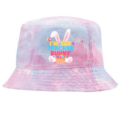 Cute Teacher Bunny I'm The Teacher Bunny Easter Teachers Meaningful Gift Tie-Dyed Bucket Hat