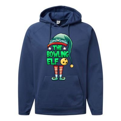 Christmas The Bowling Elf Costume Bowlers Bowling Strike Performance Fleece Hoodie