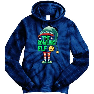 Christmas The Bowling Elf Costume Bowlers Bowling Strike Tie Dye Hoodie