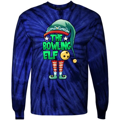 Christmas The Bowling Elf Costume Bowlers Bowling Strike Tie-Dye Long Sleeve Shirt