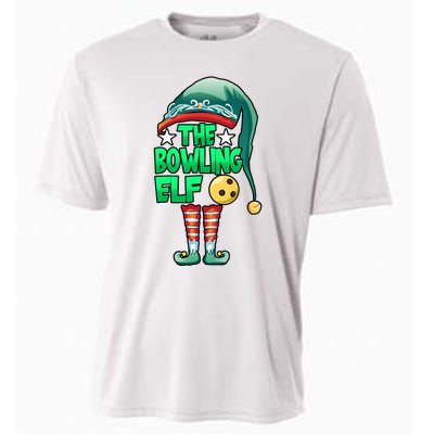 Christmas The Bowling Elf Costume Bowlers Bowling Strike Cooling Performance Crew T-Shirt