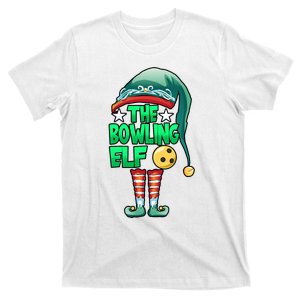 Christmas The Bowling Elf Costume Bowlers Bowling Strike T-Shirt