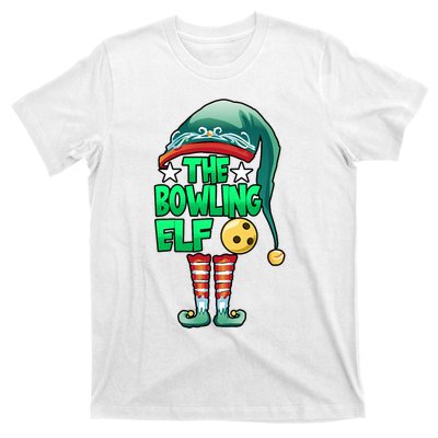 Christmas The Bowling Elf Costume Bowlers Bowling Strike T-Shirt