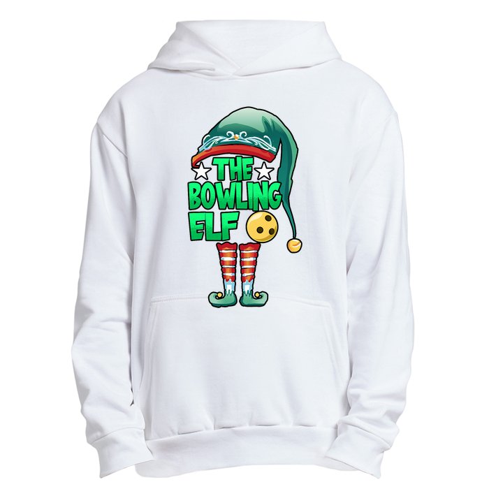 Christmas The Bowling Elf Costume Bowlers Bowling Strike Urban Pullover Hoodie