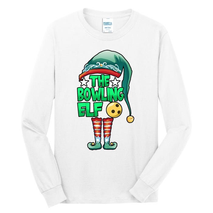 Christmas The Bowling Elf Costume Bowlers Bowling Strike Tall Long Sleeve T-Shirt