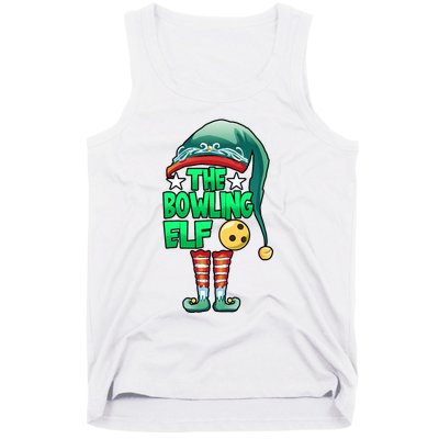 Christmas The Bowling Elf Costume Bowlers Bowling Strike Tank Top