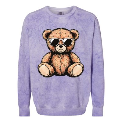 Cool Teddy Bear Casual Cute Funny Graphic Colorblast Crewneck Sweatshirt