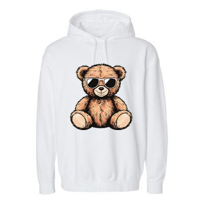 Cool Teddy Bear Casual Cute Funny Graphic Garment-Dyed Fleece Hoodie